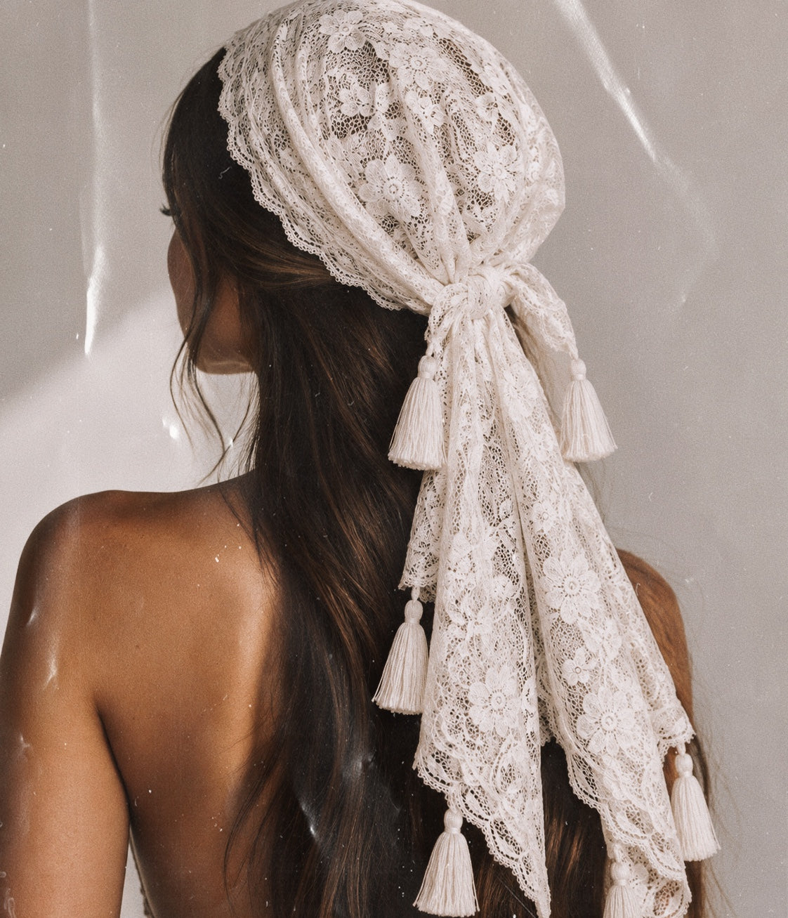 Ellenna Belle Reign Bandanna in white lace